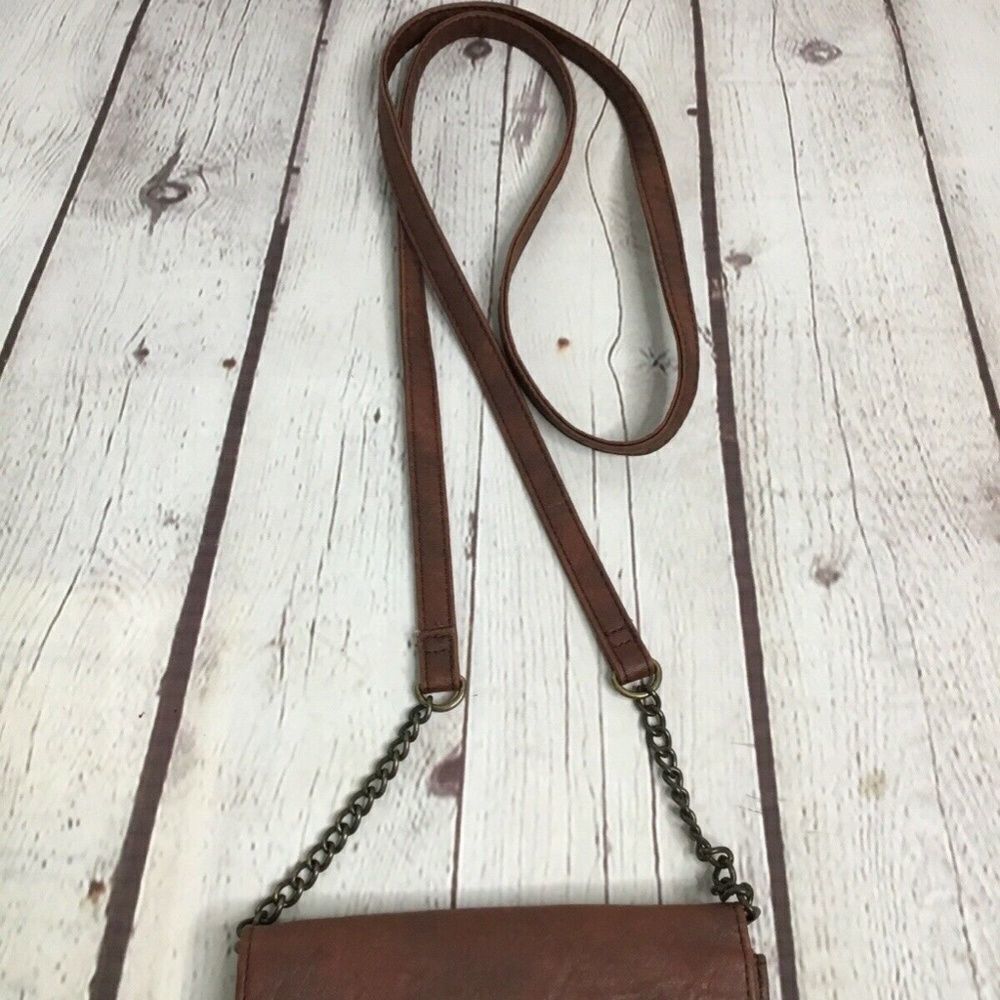 Mossimo Supply Co Women’s Brown Hippie Ethno Style Small Crossbody Handbag - Picture 8 of 13